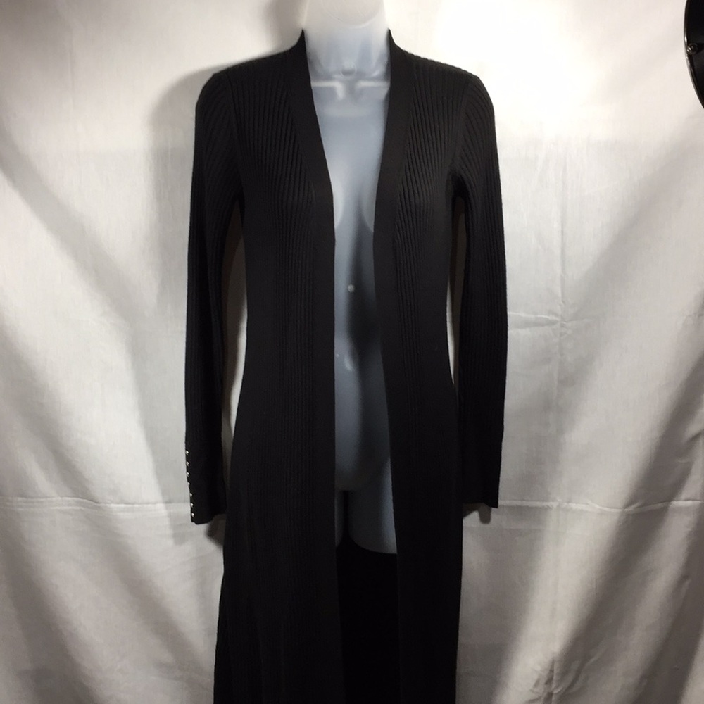 WHBM Ribbed Duster sz XS Rivet detail on arms